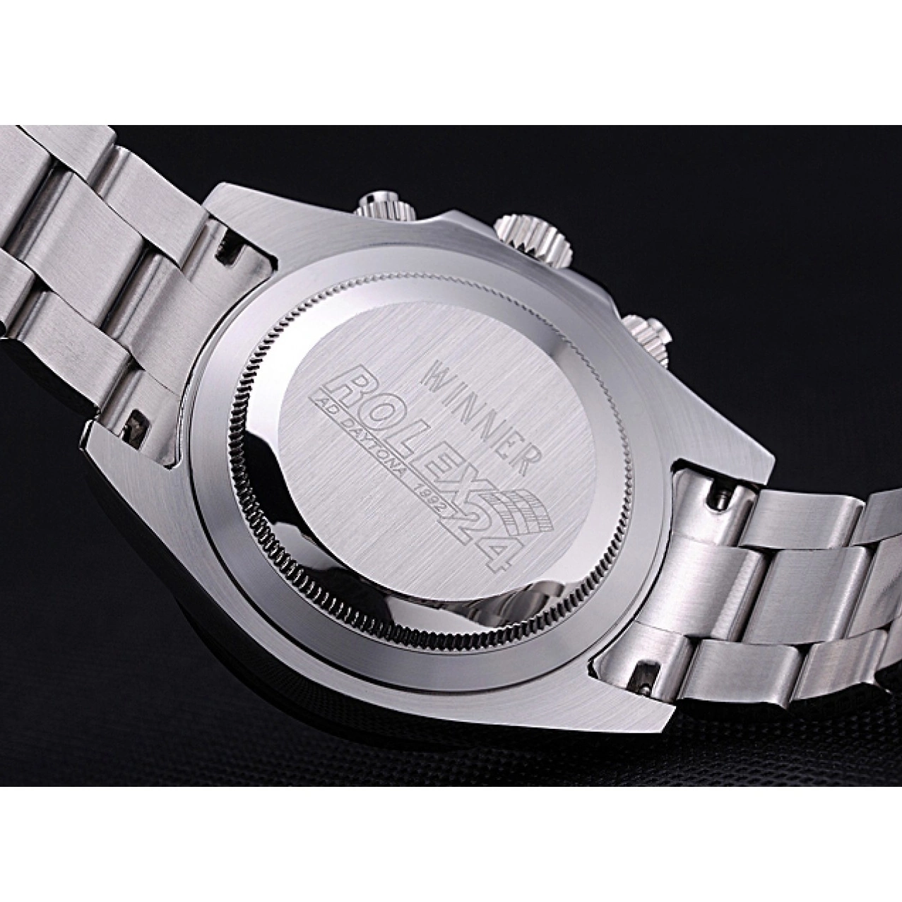 Aaa replica watch Black Rolex Stainless Dial Bracelet 622543 Steel Cosmograph Daytona 0710